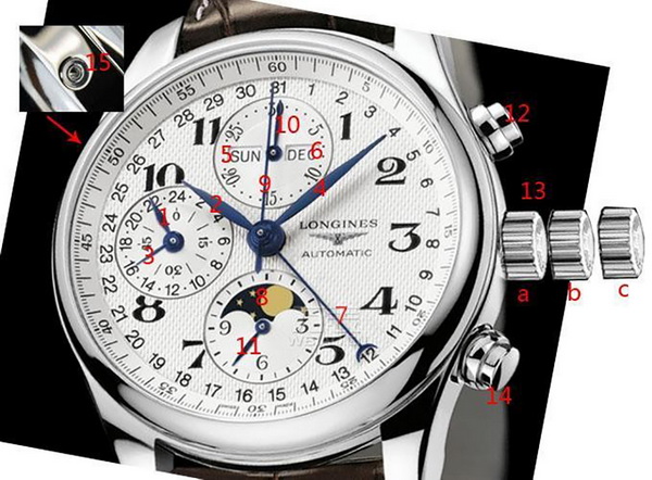 GS厂浪琴名匠月相八针手表真假对比评测 第19张