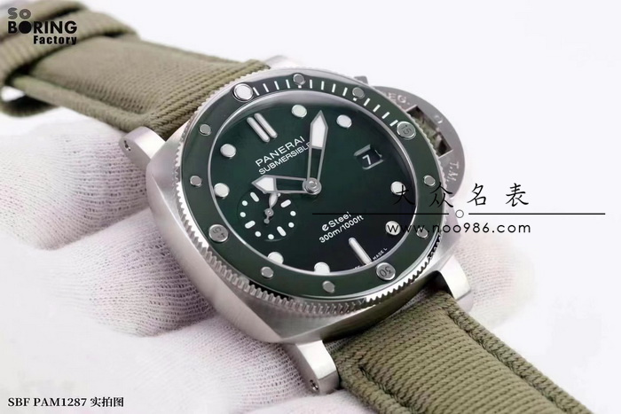 sbf厂新款沛纳海1287翡翠绿陶瓷圈手表做工介绍 第3张