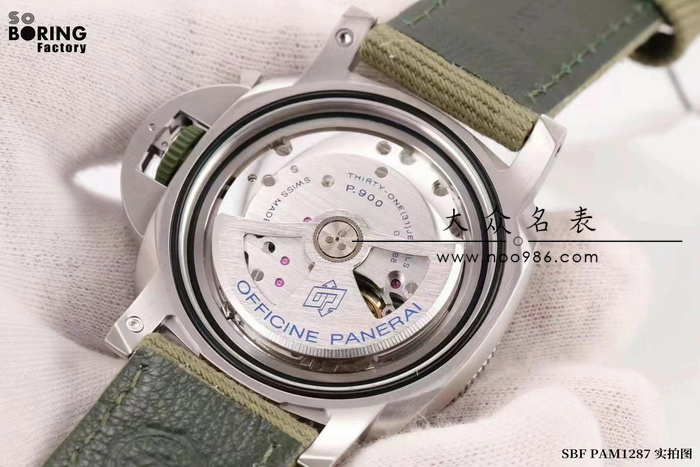 sbf厂新款沛纳海1287翡翠绿陶瓷圈手表做工介绍 第8张