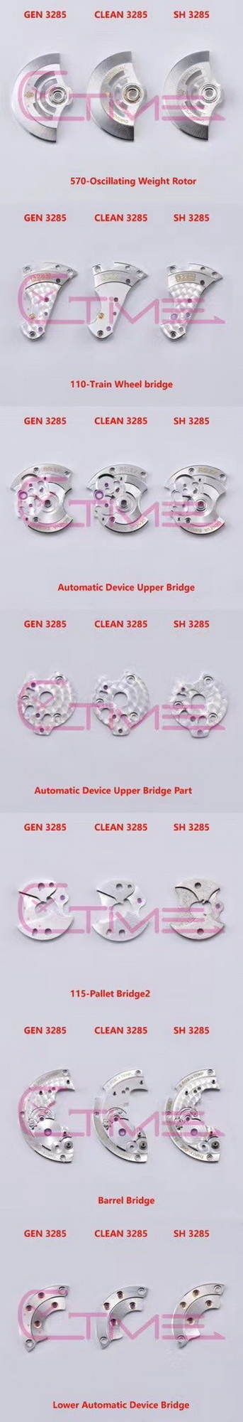 C厂/CLEAN厂新3285机芯和正品3285机芯区别 第2张