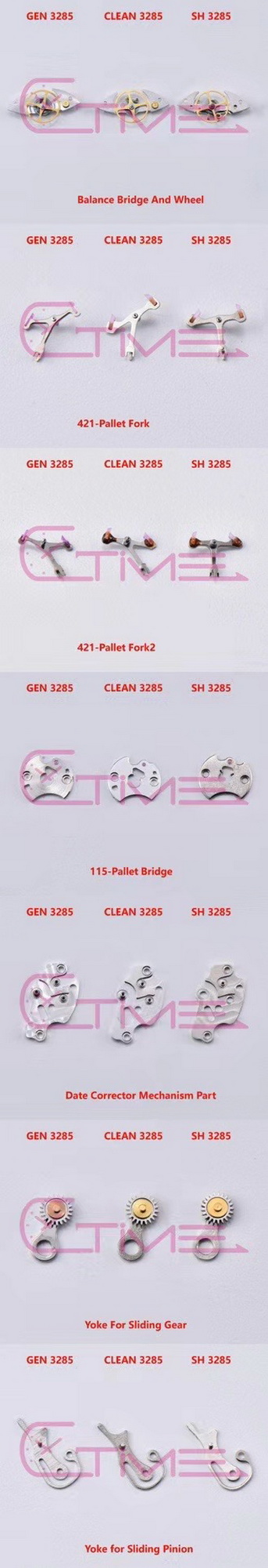 C厂/CLEAN厂新3285机芯和正品3285机芯区别 第3张