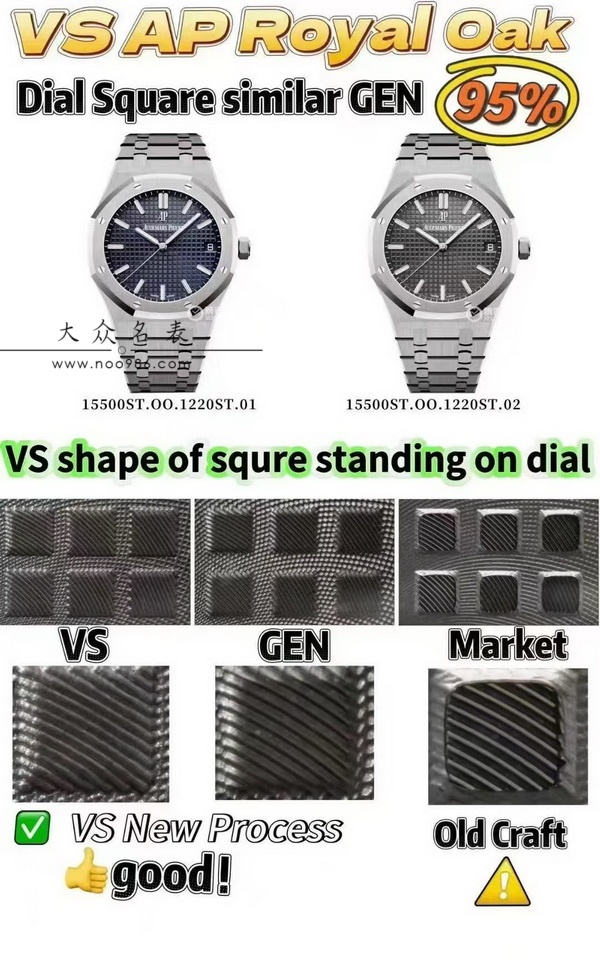 VS厂AP爱彼15500系列复刻表新品发售 第2张